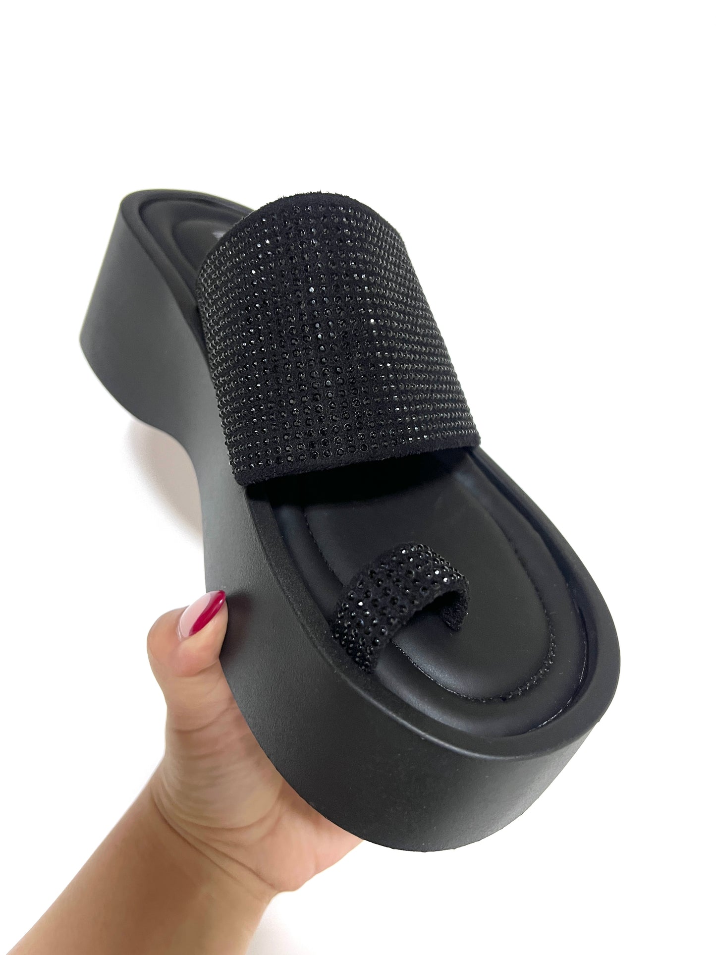 Sandalias Negra brillos