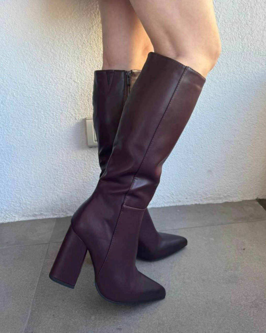 Botas burdeo 9cm