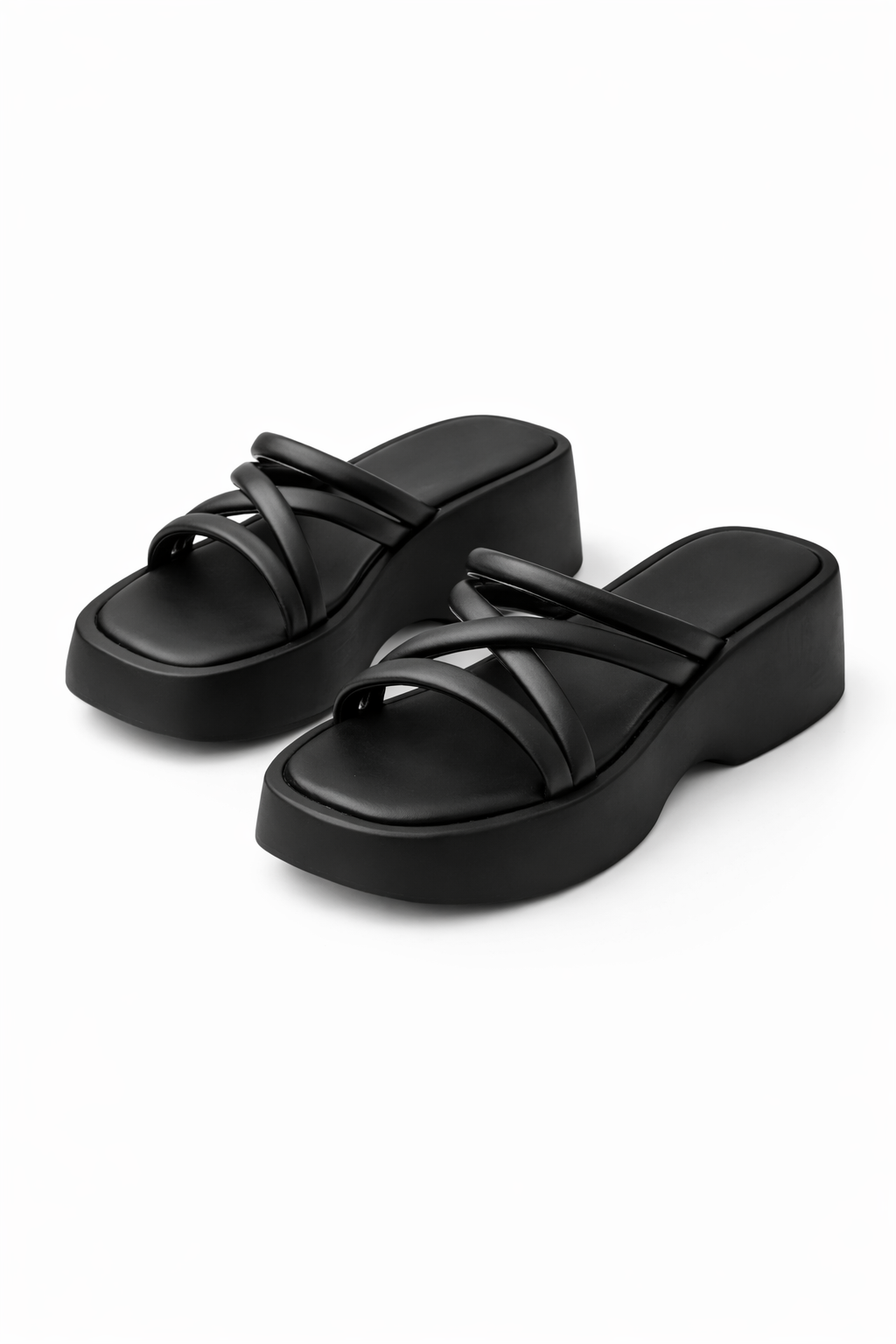 Sandalias Negra Correas - 0101