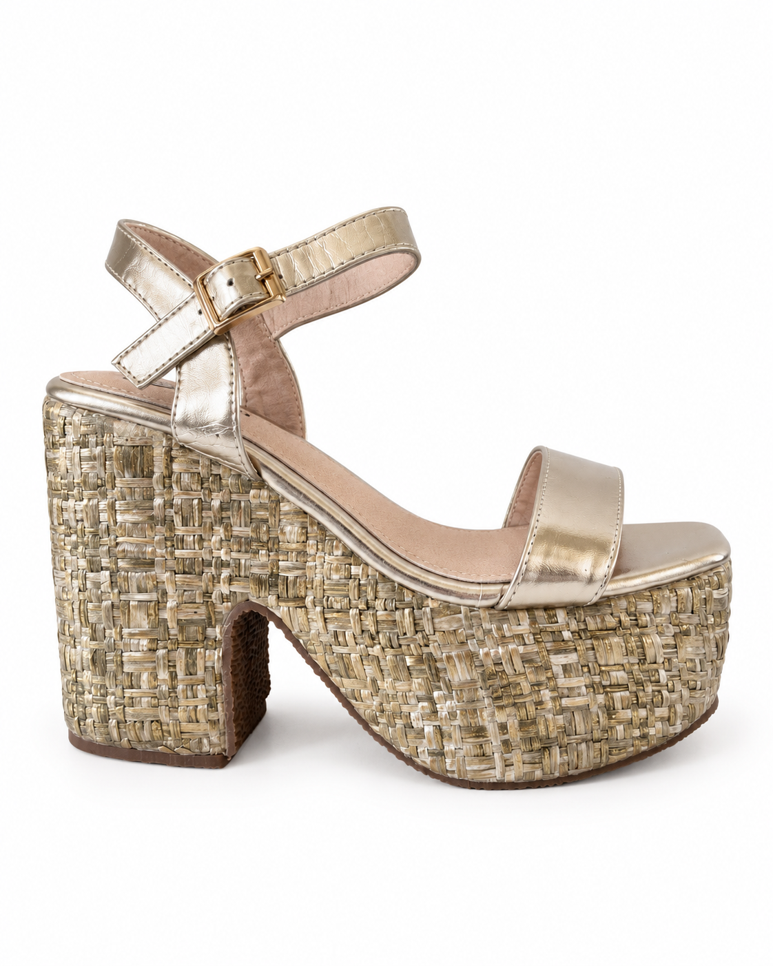 Sandalias plataforma doradas