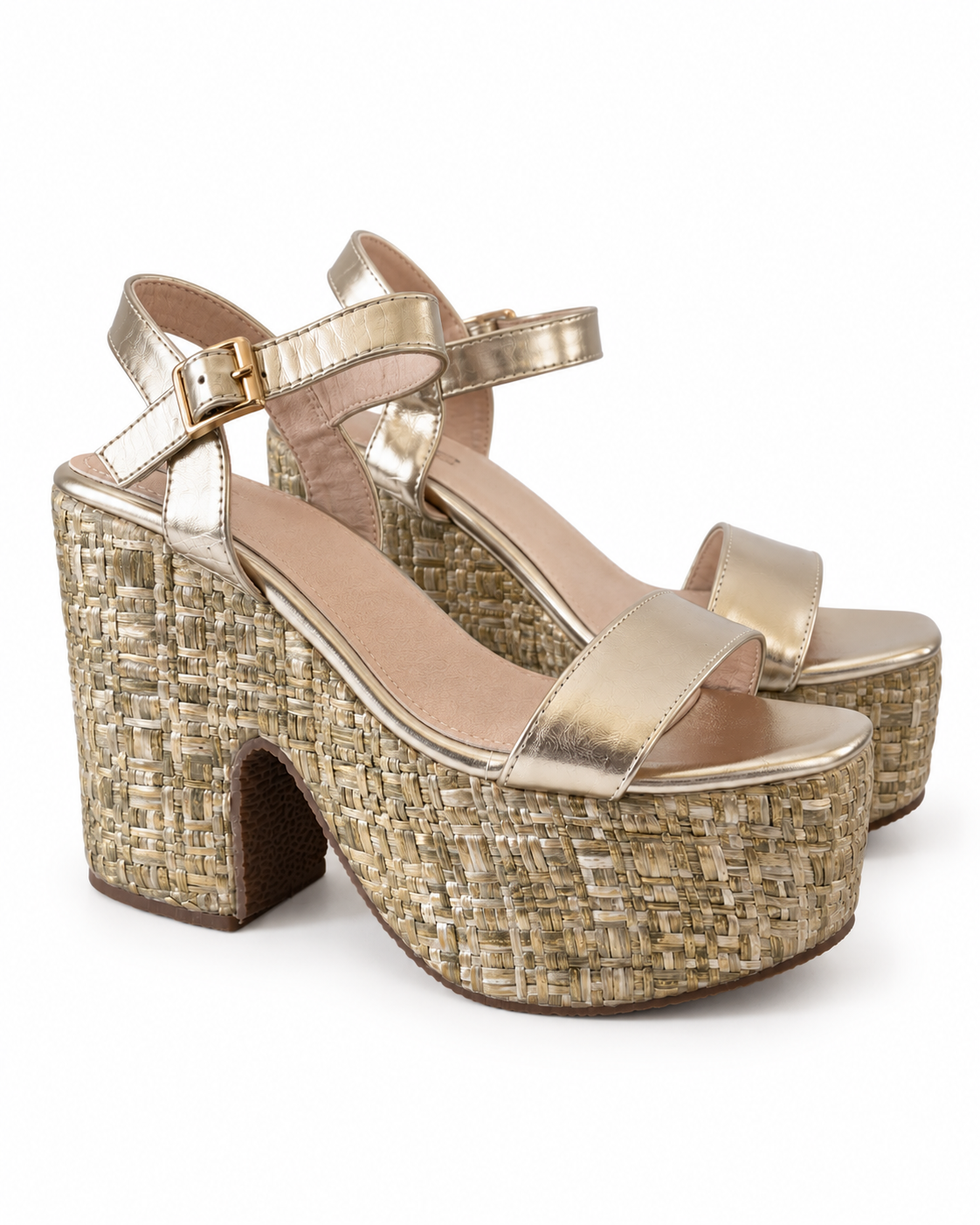 Sandalias plataforma doradas