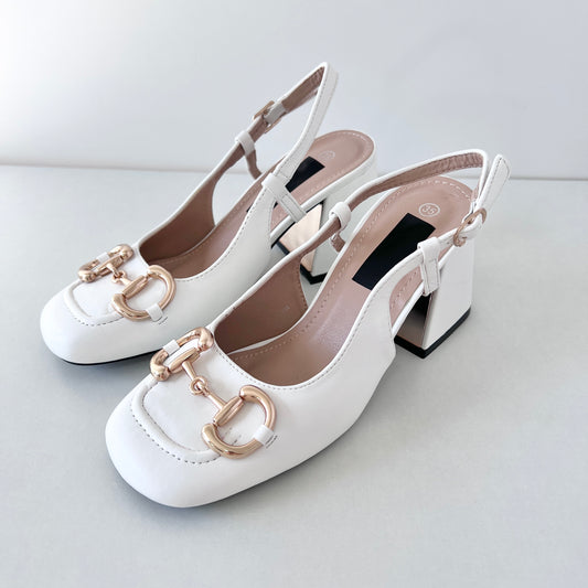 Zapatos estilo Mary jane blanco