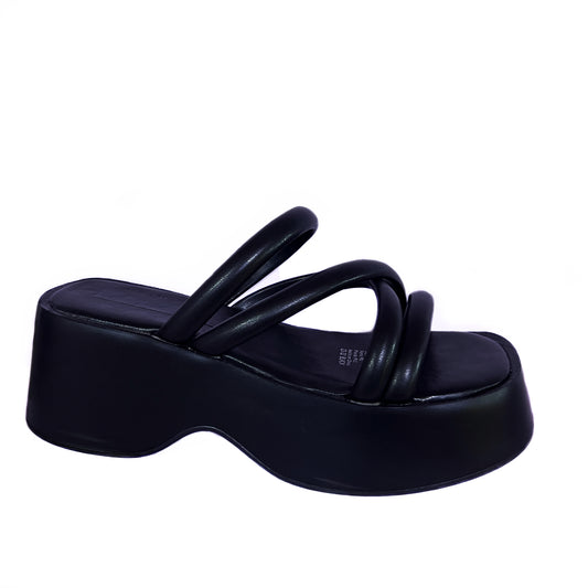 Sandalias Negra Correas - 0101