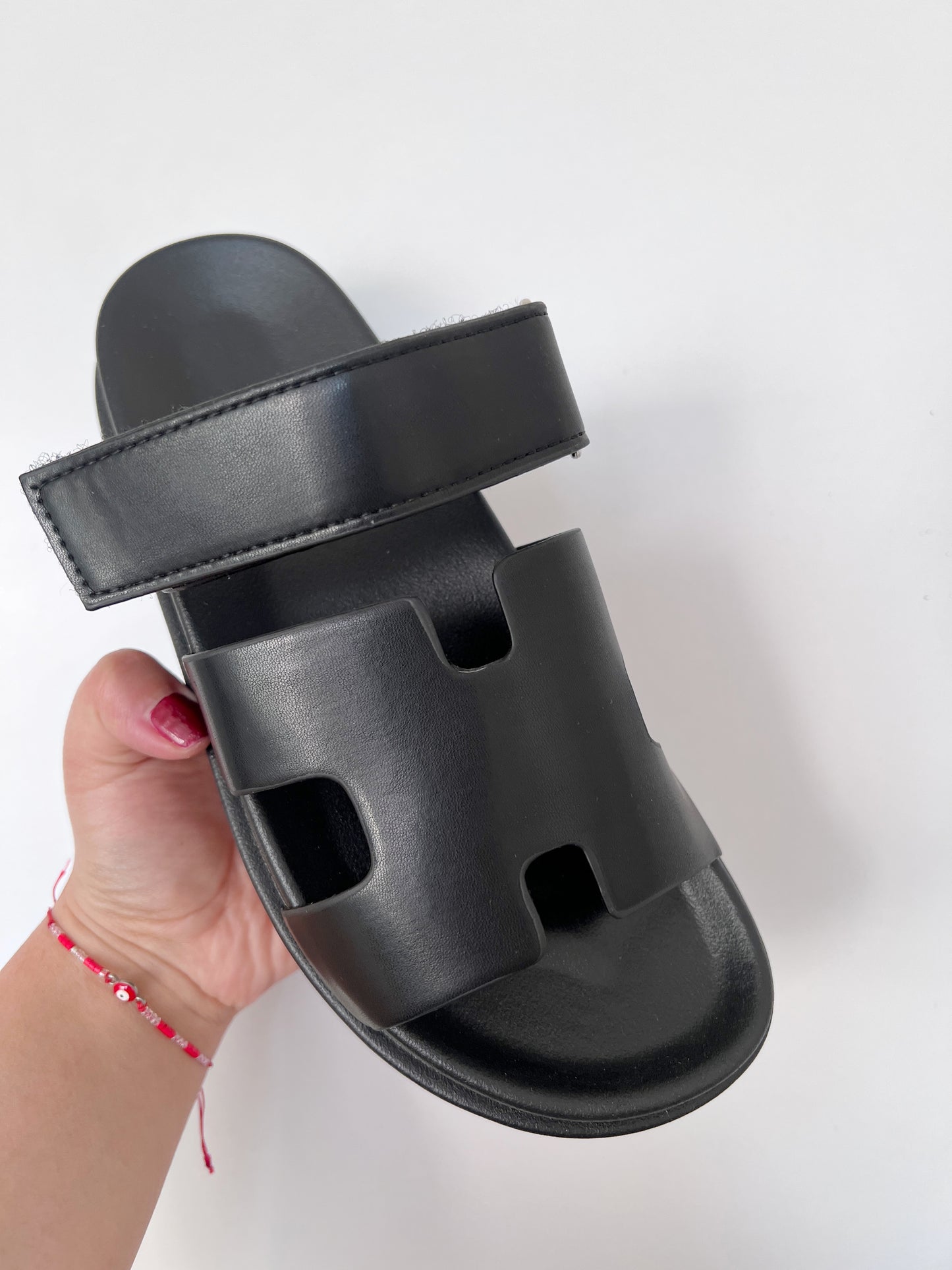 Sandalias Negras - Estilo Hermes