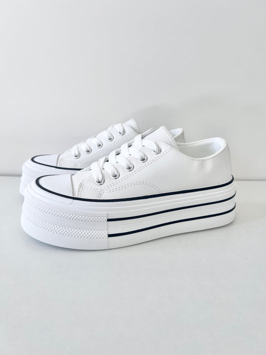Zapatillas con Plataforma blancas