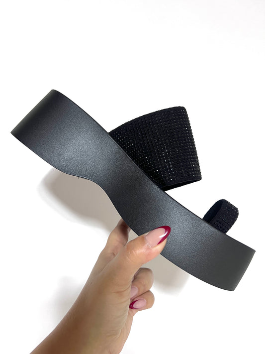 Sandalias Negra brillos