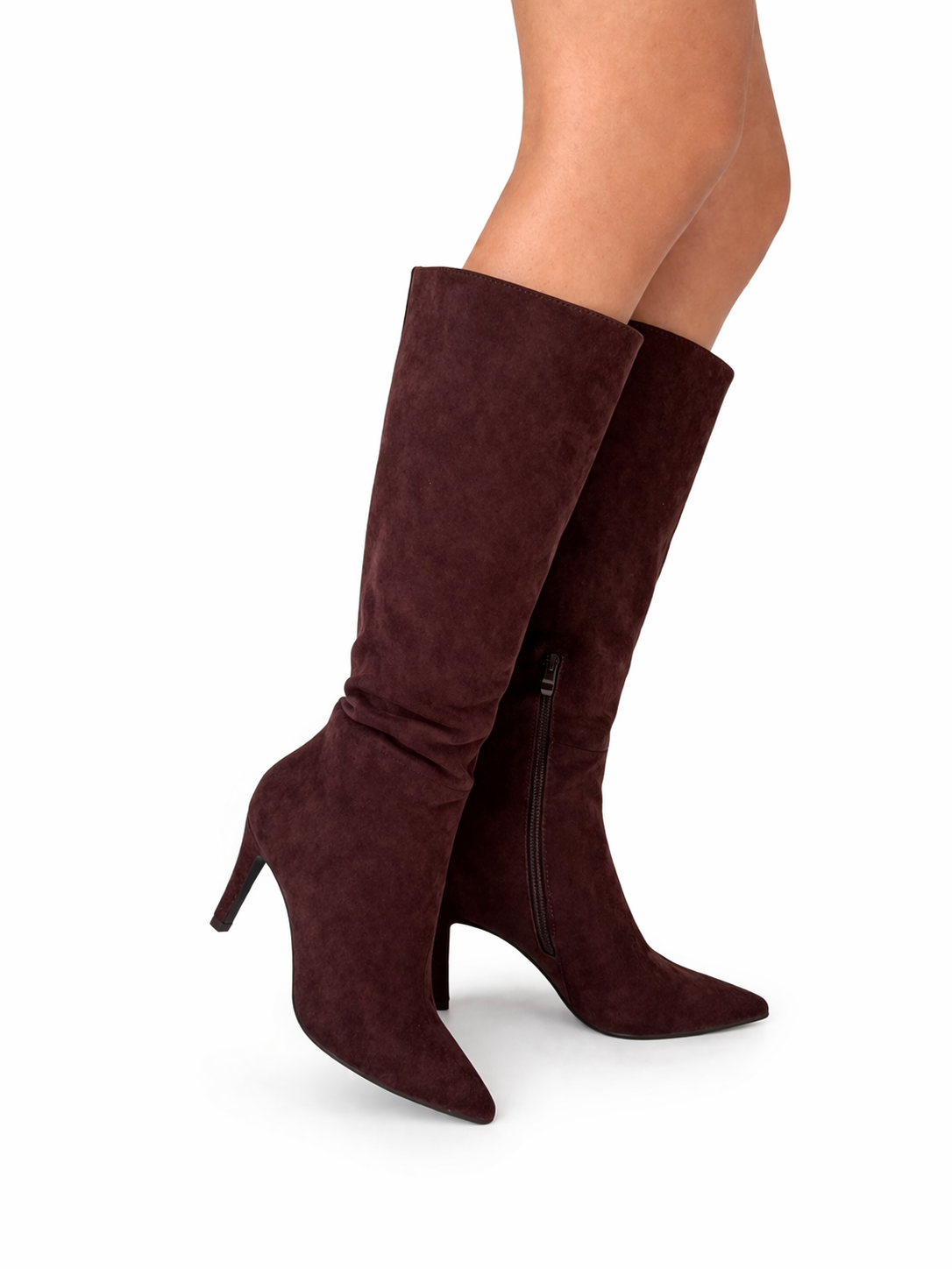 Botas marrón simil gamuza