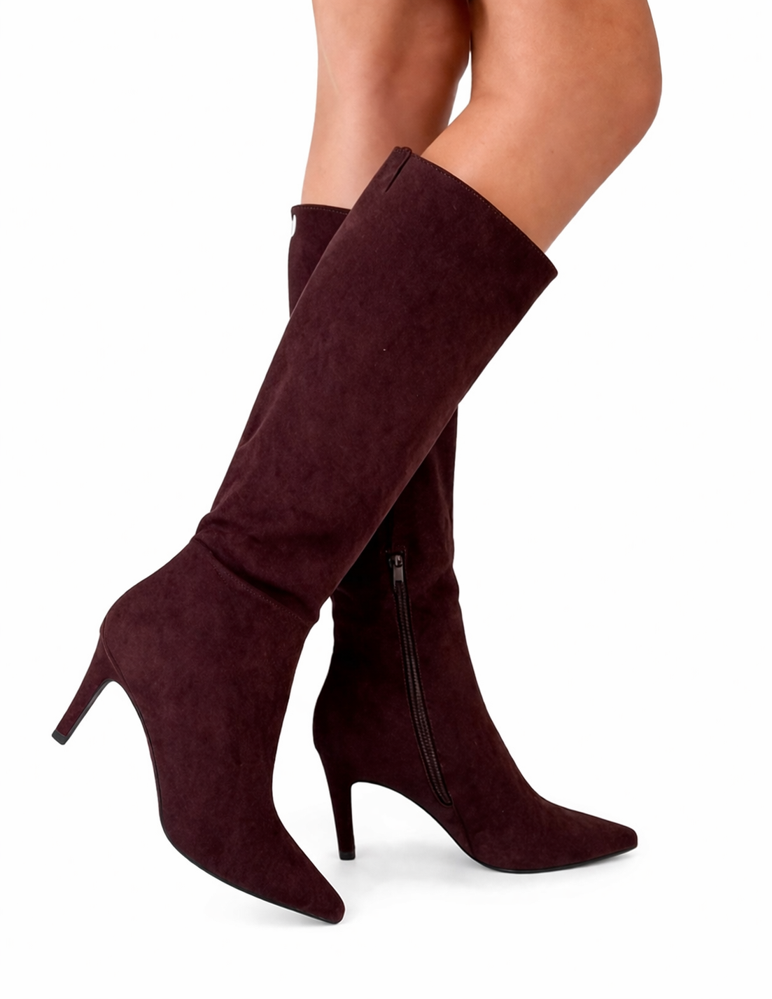 Botas marrón simil gamuza