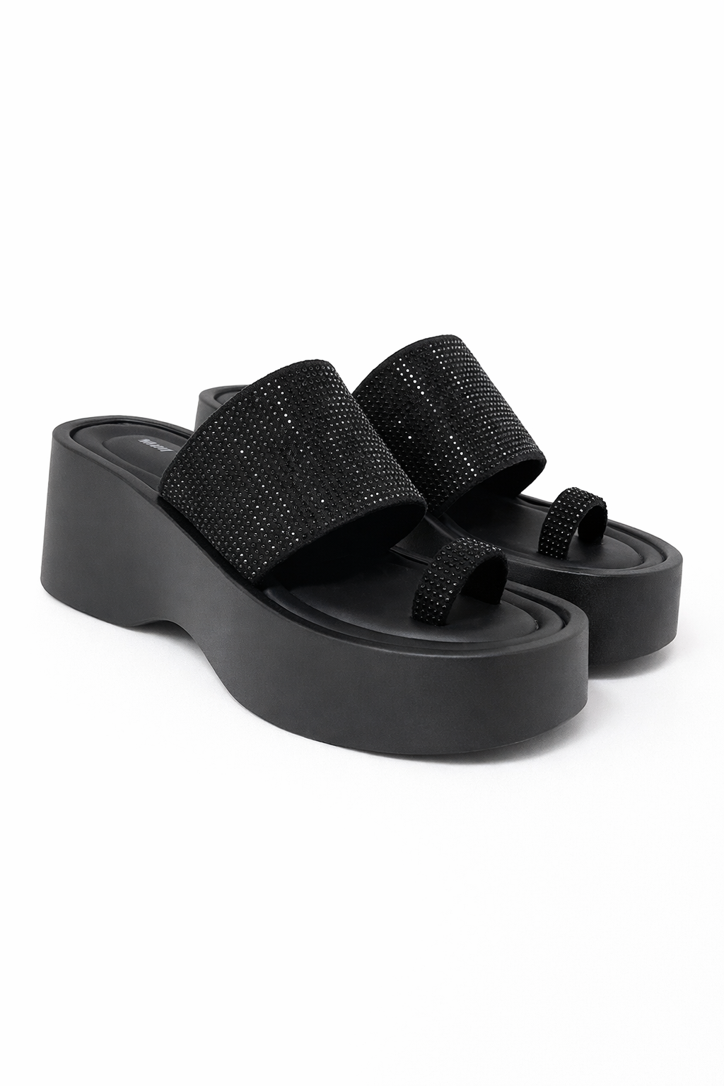 Sandalias Negra brillos