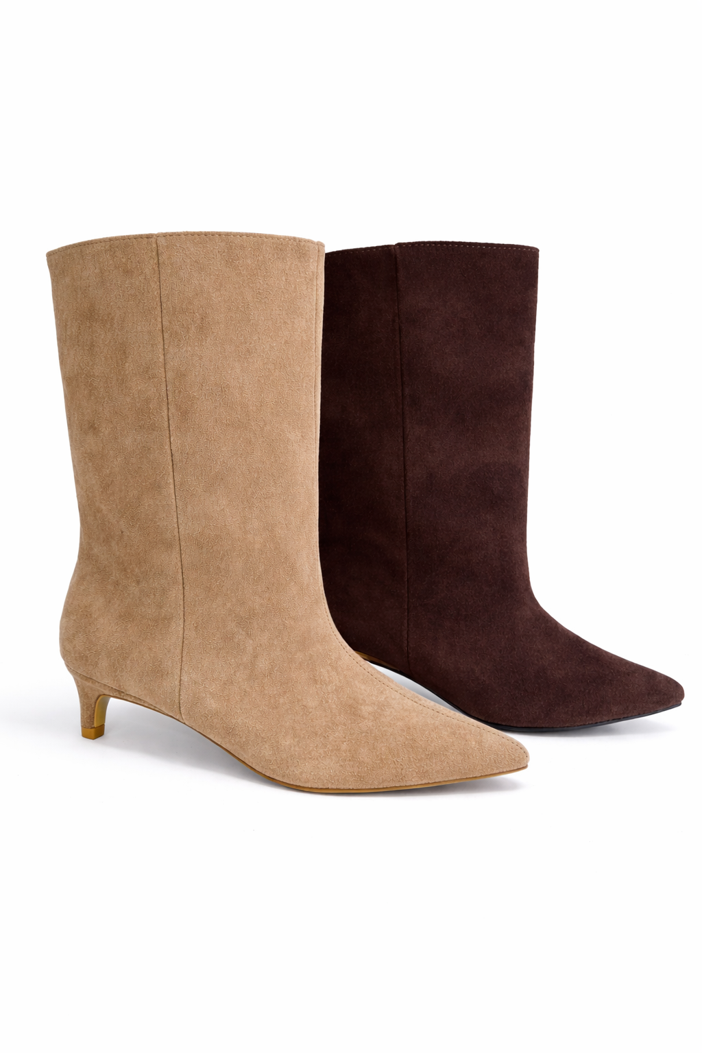 Botín simil gamuza beige